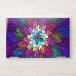 Colorful Psychedelic Flower Abstract Fractal Art HP Laptop Skin