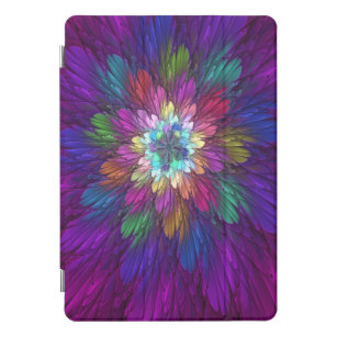 Colorful Psychedelic Flower Abstract Fractal Art iPad Pro Cover