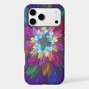 Colorful Psychedelic Flower Abstract Fractal Art iPhone 17 Pro Max Case