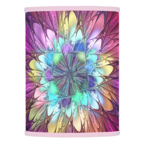 Colorful Psychedelic Flower Abstract Fractal Art Lamp Shade