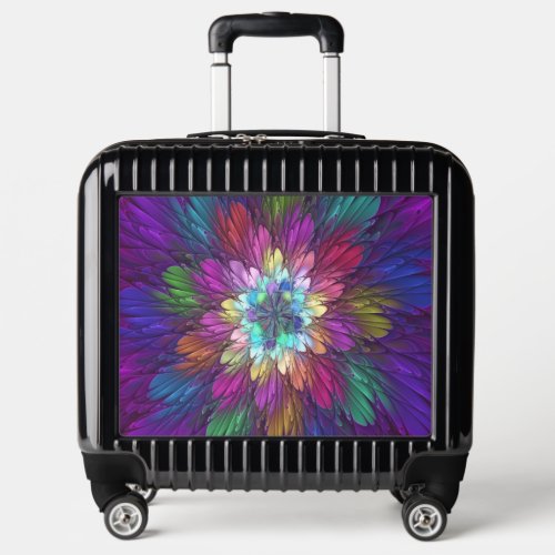 Colorful Psychedelic Flower Abstract Fractal Art Luggage