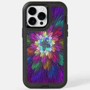 Colorful Psychedelic Flower Abstract Fractal Art OtterBox iPhone 14 Pro Max Case