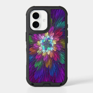 Colorful Psychedelic Flower Abstract Fractal Art iPhone 17 Case