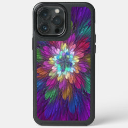 Colorful Psychedelic Flower Abstract Fractal Art iPhone 13 Pro Max Case
