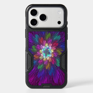 Colorful Psychedelic Flower Abstract Fractal Art iPhone 17 Pro Max Case