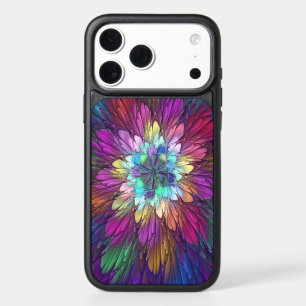 Colorful Psychedelic Flower Abstract Fractal Art iPhone 17 Pro Max Case