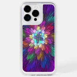 Colorful Psychedelic Flower Abstract Fractal Art OtterBox iPhone 14 Pro Max Case