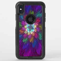 Colorful Psychedelic Flower Abstract Fractal Art OtterBox Commuter iPhone XS Max Case