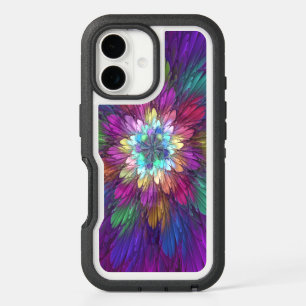 Colorful Psychedelic Flower Abstract Fractal Art iPhone 16 Case