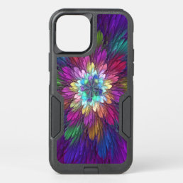 Colorful Psychedelic Flower Abstract Fractal Art OtterBox Commuter iPhone 12 Case