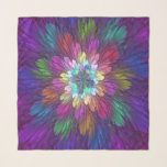 Colorful Psychedelic Flower Abstract Fractal Art Scarf<br><div class="desc">A unique floral design,  psychedelic and remarkaby with all of the bold colors.
Design for your scarf and more.</div>