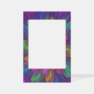 Colorful Psychedelic Flower Abstract Fractal Art Selfie Frame