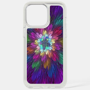 Colorful Psychedelic Flower Abstract Fractal Art iPhone 15 Pro Max Case