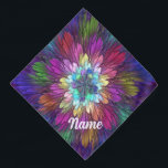 Colorful Psychedelic Flower Abstract Fractal Pet Bandana<br><div class="desc">A unique floral creation, psychedelic and remarkaby with all of the bold colors..
Design for your dog bandana and more.</div>