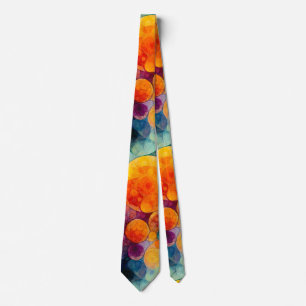 Colorful Psychedelic Fractal Abstract Art Neck Tie