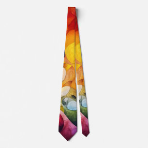 Colorful Psychedelic Fractal Abstract Art Neck Tie
