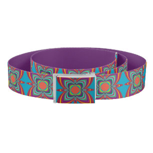 Colorful Psychedelic Geometric Pattern Belt