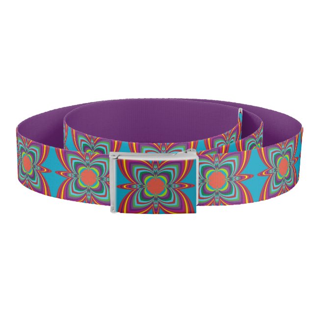 Colorful Psychedelic Geometric Pattern Belt (Coil)