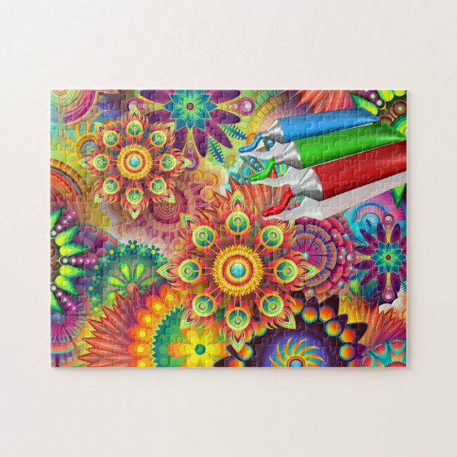 Colorful Psychedelic Jigsaw Puzzle (Horizontal)