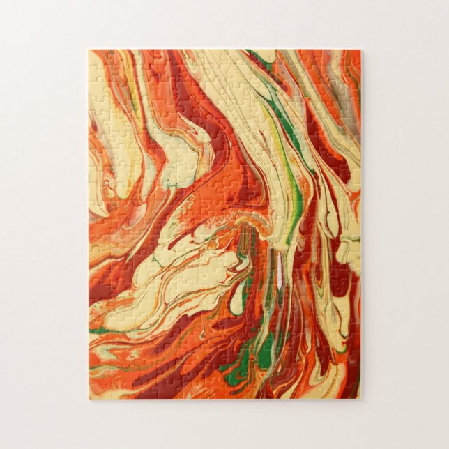 Colorful psychedelic jigsaw puzzle (Vertical)