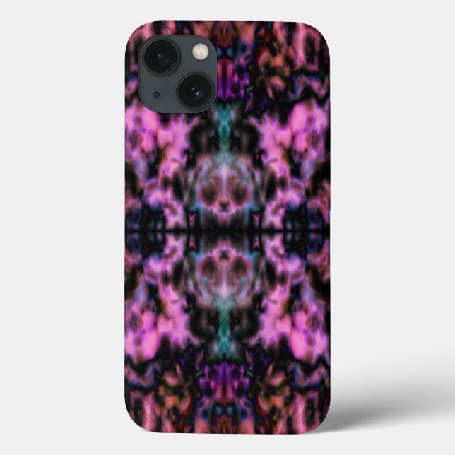 Colorful psychedelic kaleidoscope skulls pattern Case-Mate iPhone case (Back)