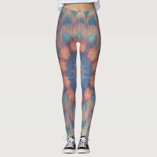 Colorful Psychedelic Kaleidoscopic Symmetrical Leggings