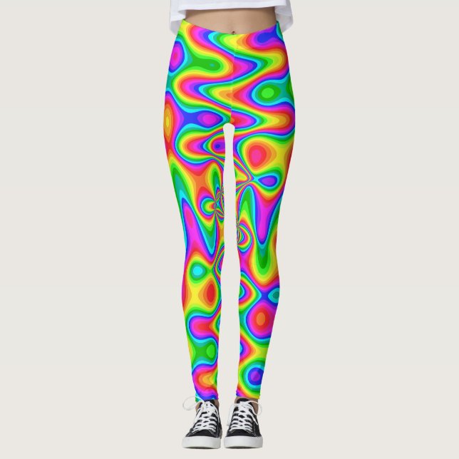 Colorful Psychedelic Leggings (Front)