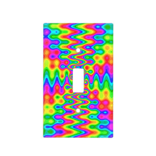 Colorful Psychedelic Light Switch Cover