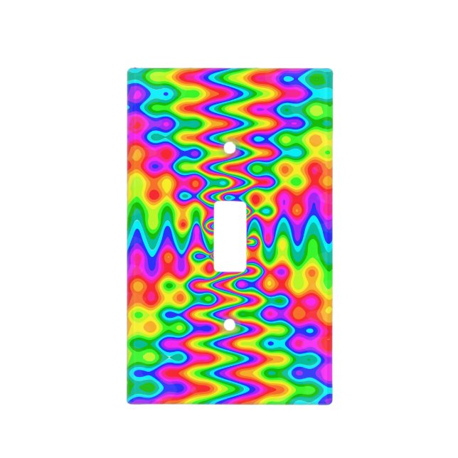 Colorful Psychedelic Light Switch Cover (Front)