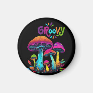 Colorful Psychedelic Mushrooms- Magnet