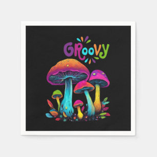 Colorful Psychedelic Mushrooms- Napkins