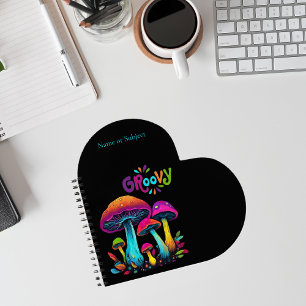 Colorful Psychedelic Mushrooms- Notebook
