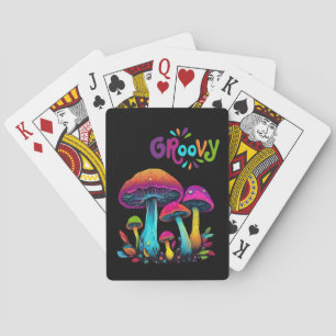 Colorful Psychedelic Mushrooms- Poker Cards