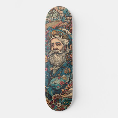 Colorful psychedelic Nemo Skateboard