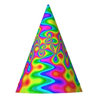 Colorful Psychedelic Party Hat