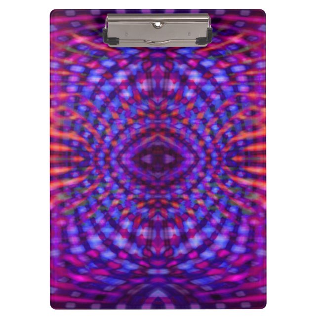 Colorful psychedelic pattern clipboard (Front)