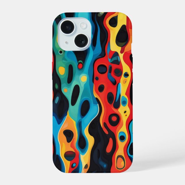 Colorful Psychedelic Pattern Iphone Case (Back)