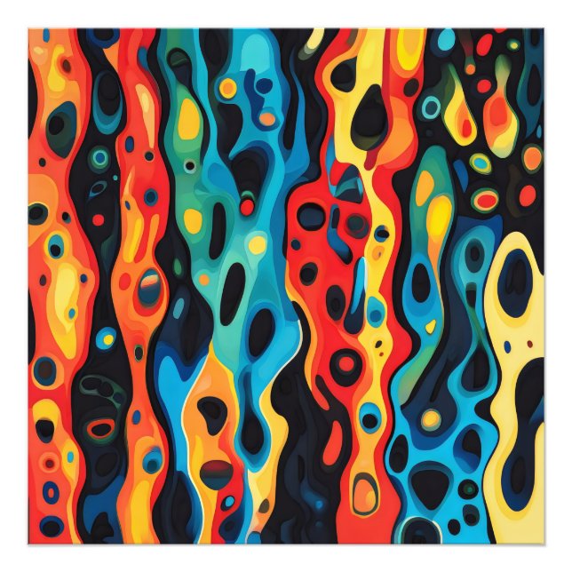 Colorful Psychedelic Pattern Photo Print (Front)