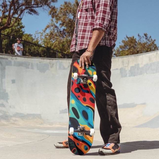 Colorful Psychedelic Pattern Skateboard (Outdoor 2)
