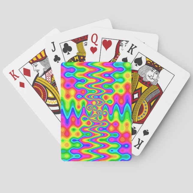Colorful Psychedelic Playing Cards (Back)