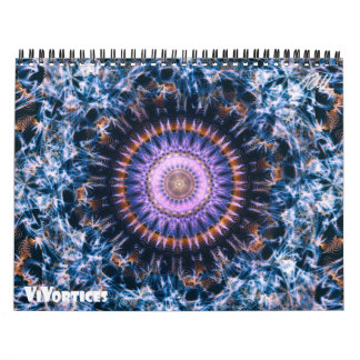 Colorful Psychedelic Visonary Art Mandala Calendar