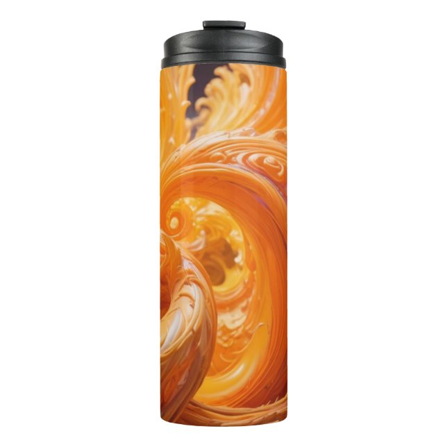 Colorful Psychedelic Waves  Thermal Tumbler (Front)