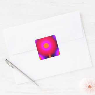 colorful psychedelics art 4667 square sticker