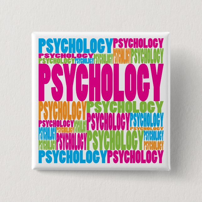 Colorful Psychology Pinback Button (Front)