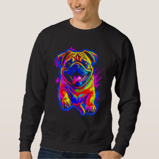 Colorful Pug Dog Sweatshirt