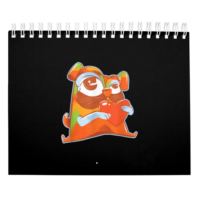 Colorful Pug - Pop Art Funny Artistic Pug Lover Calendar (Cover)