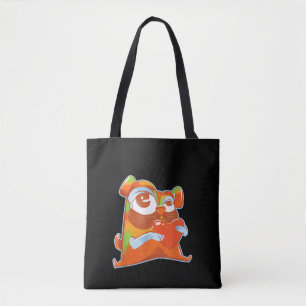 Colorful Pug - Pop Art Funny Artistic Pug Lover Tote Bag