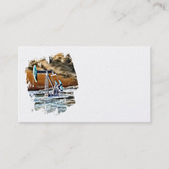 Colorful Pumping Unit Business Cards (Front)