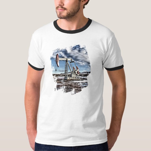 Colorful Pumpjack Image T-Shirt (Front)