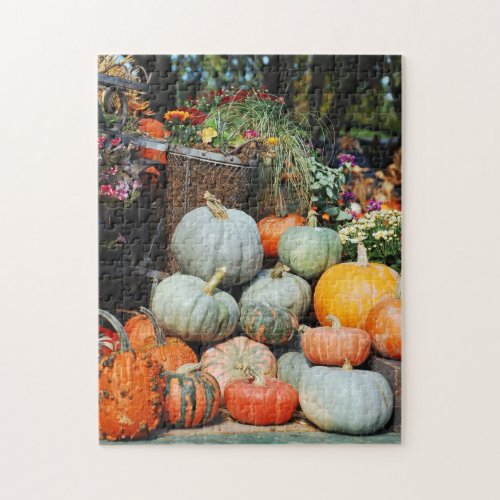 Colorful pumpkin decorative display puzzle